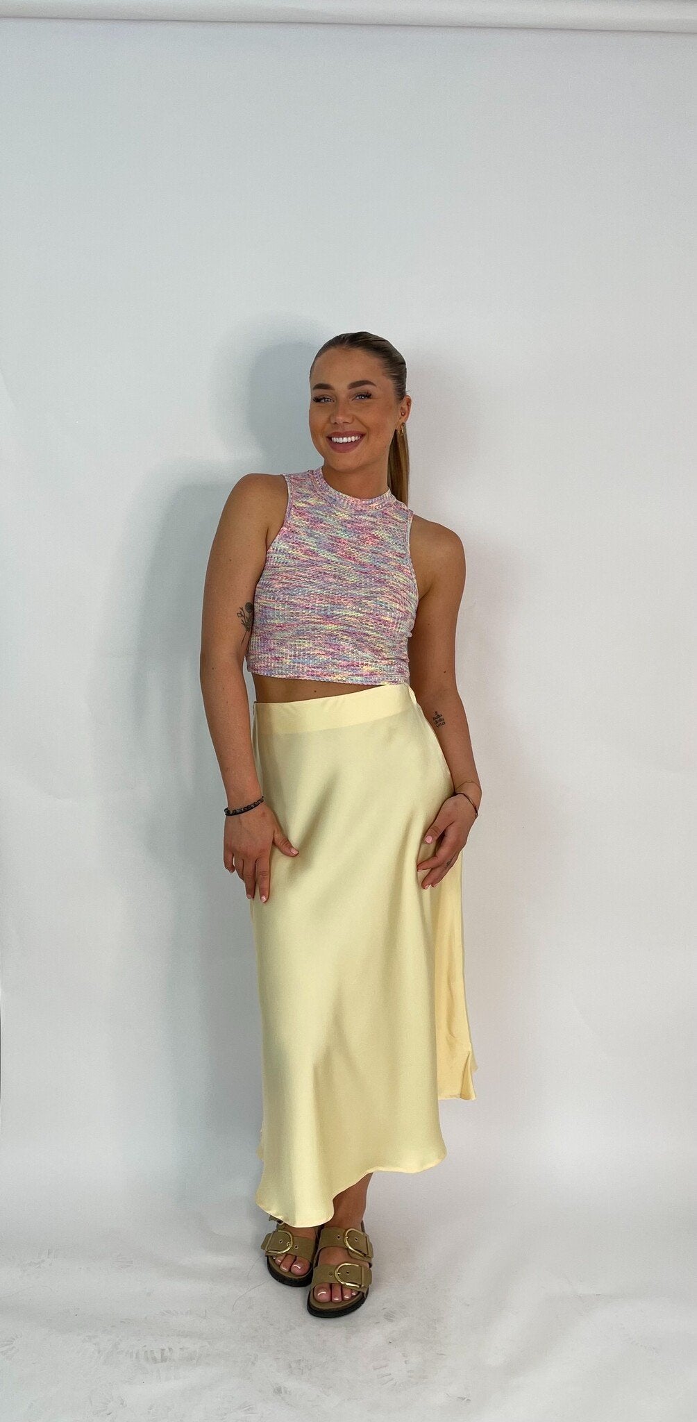 "Dana" Heathered top - multi color