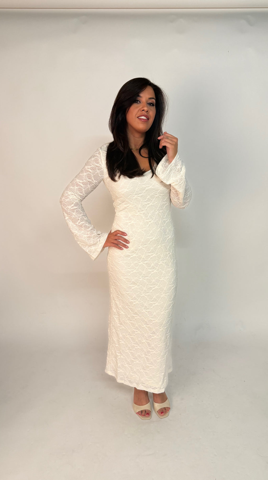 "Alora" flare lace dress