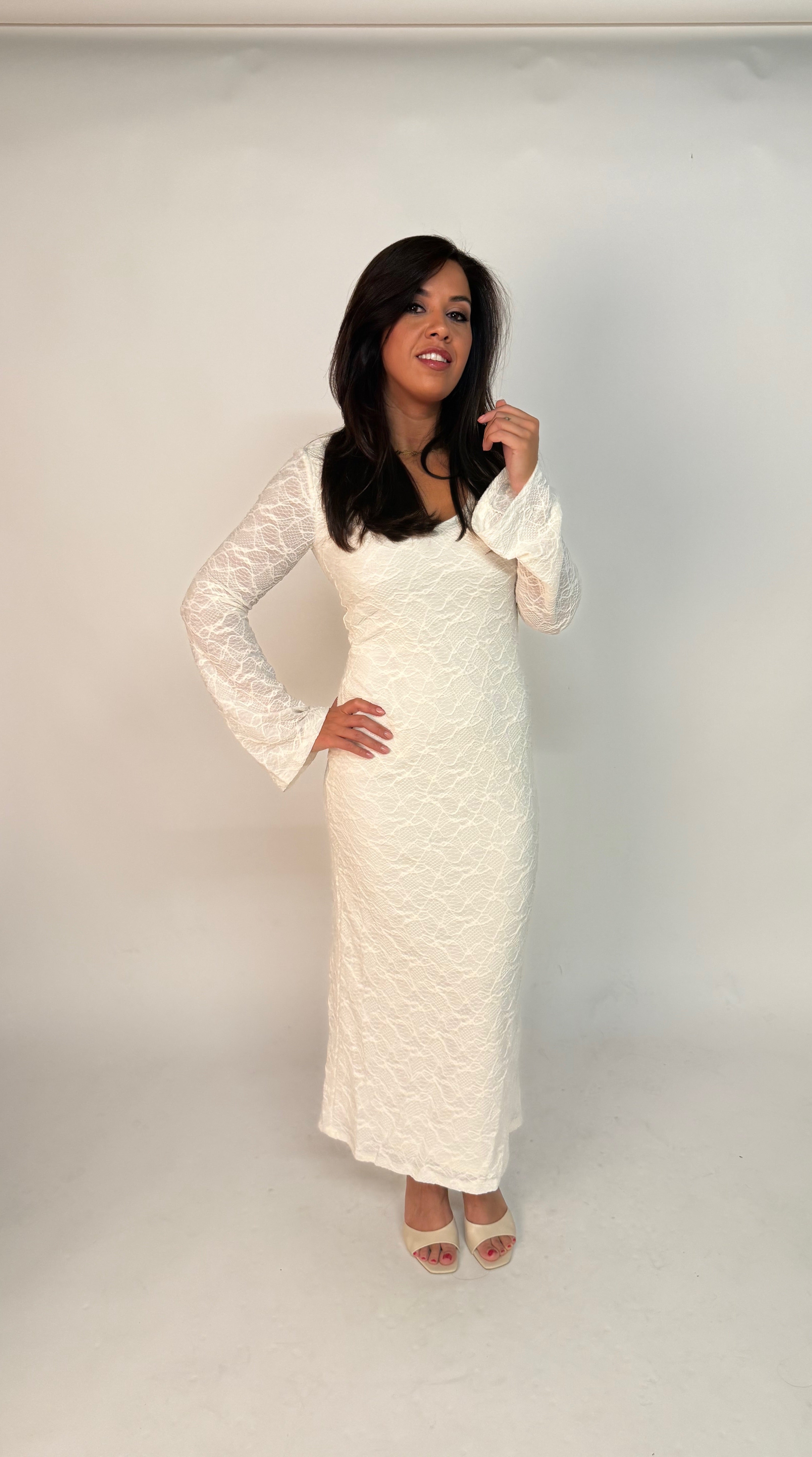 "Alora" flare lace dress