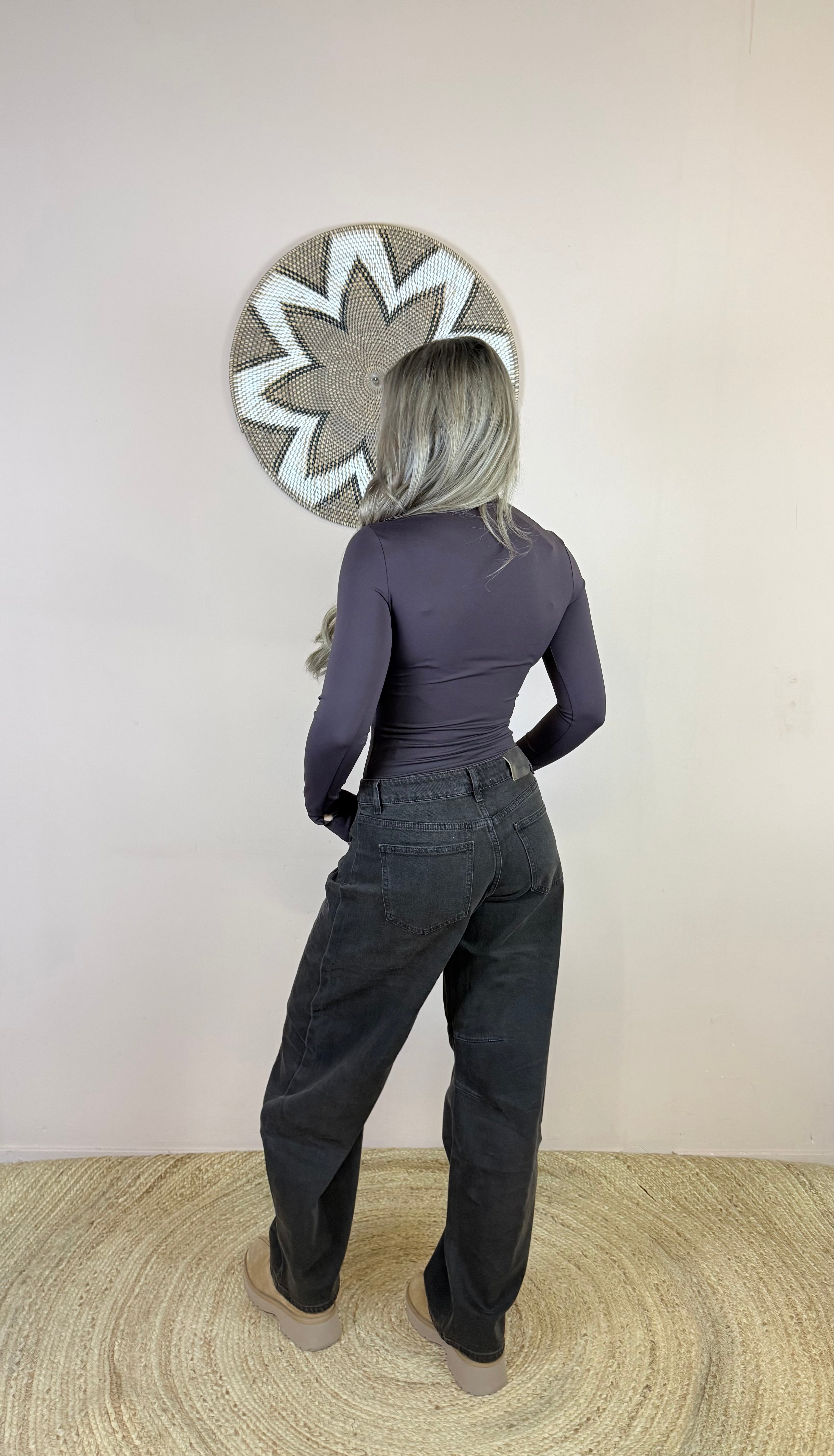 "Alice" Vintage brown barrel jeans