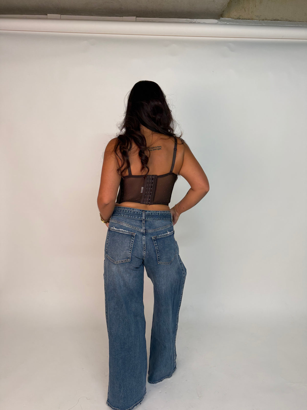 “Sabina” glitter bustier