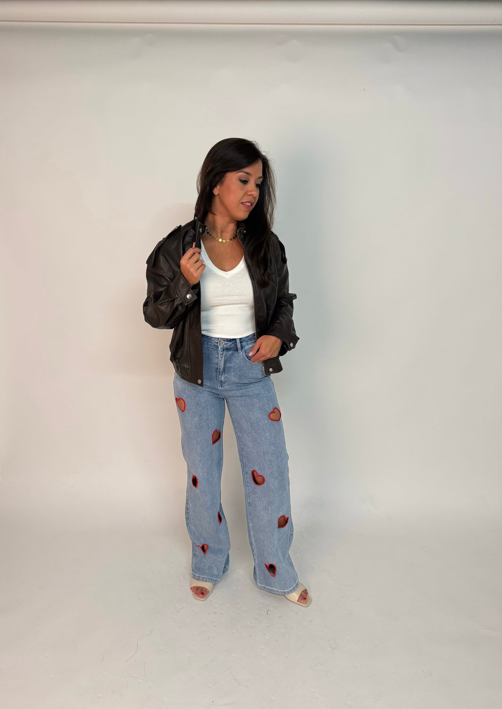 "Harper" heart jeans