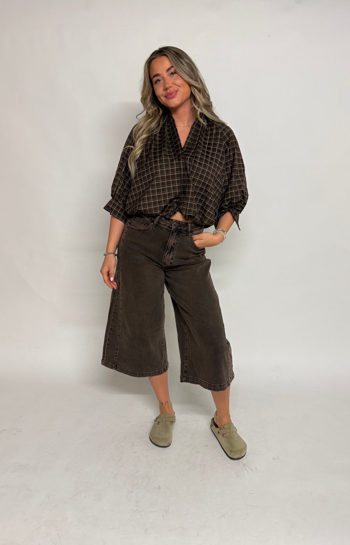 "Ellie" denim jorts high waist