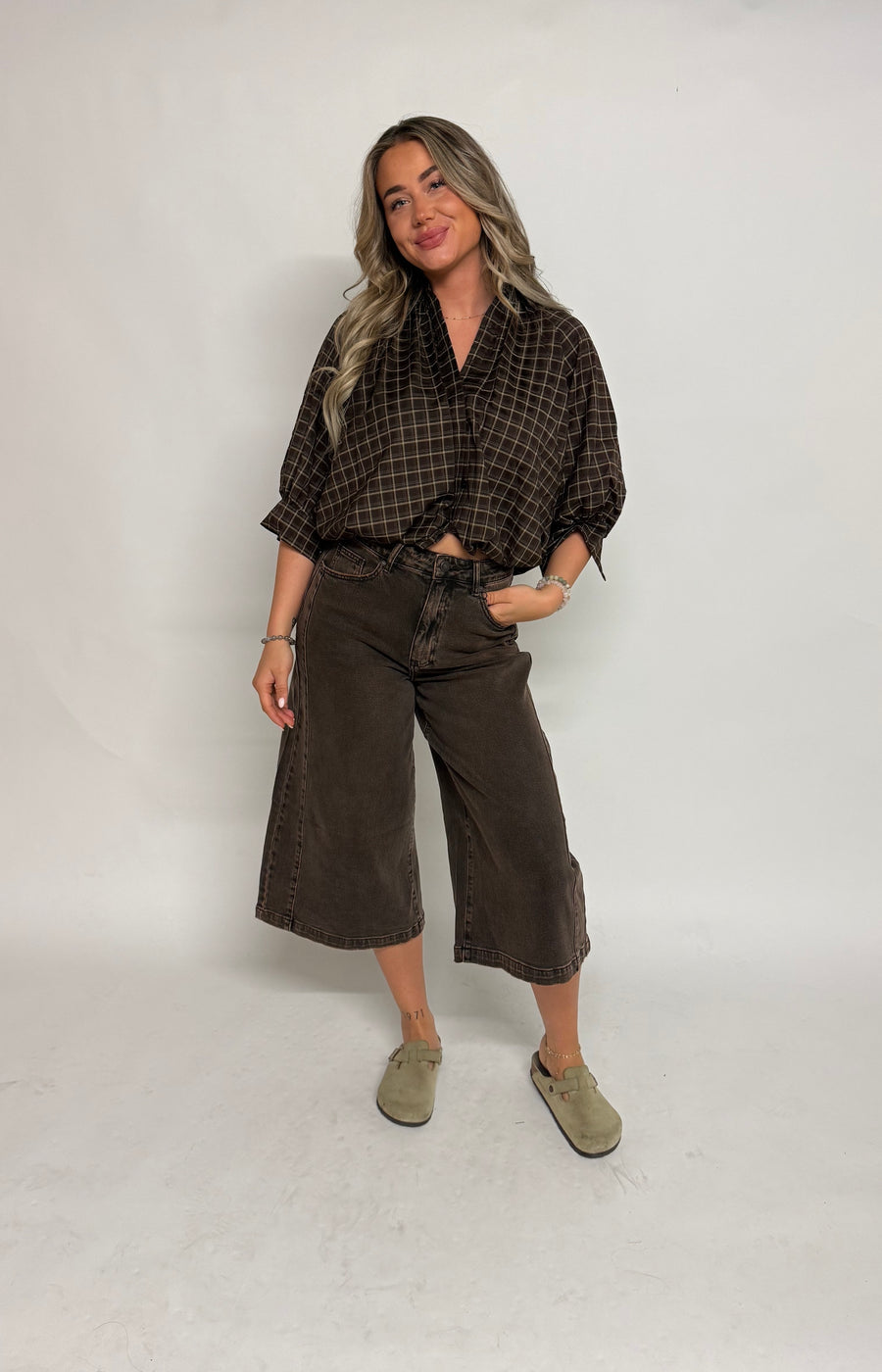 "Ellie" denim jorts high waist