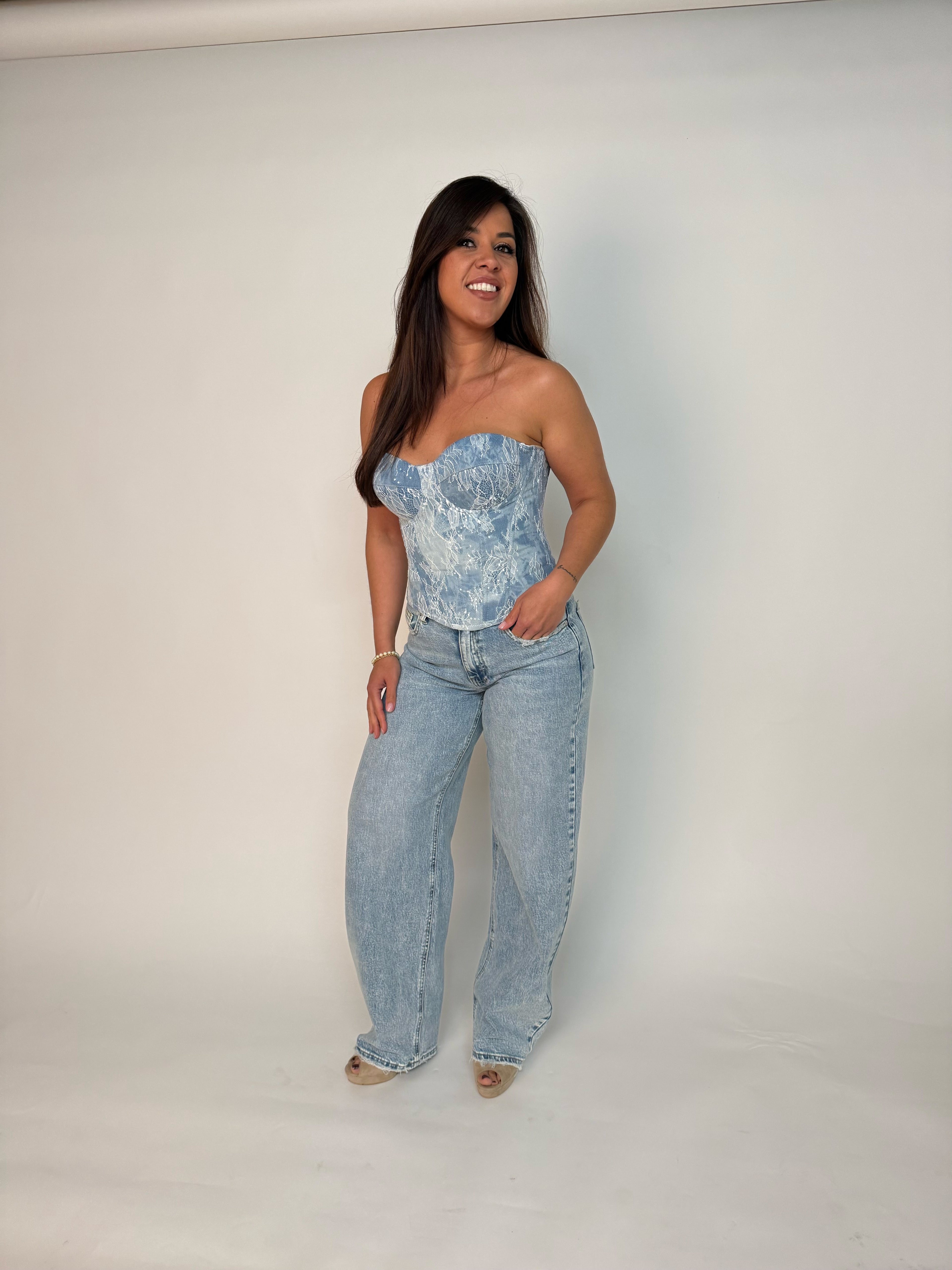 "Brie" lace bustier
