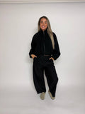 "Taylor" Black bomber jacket