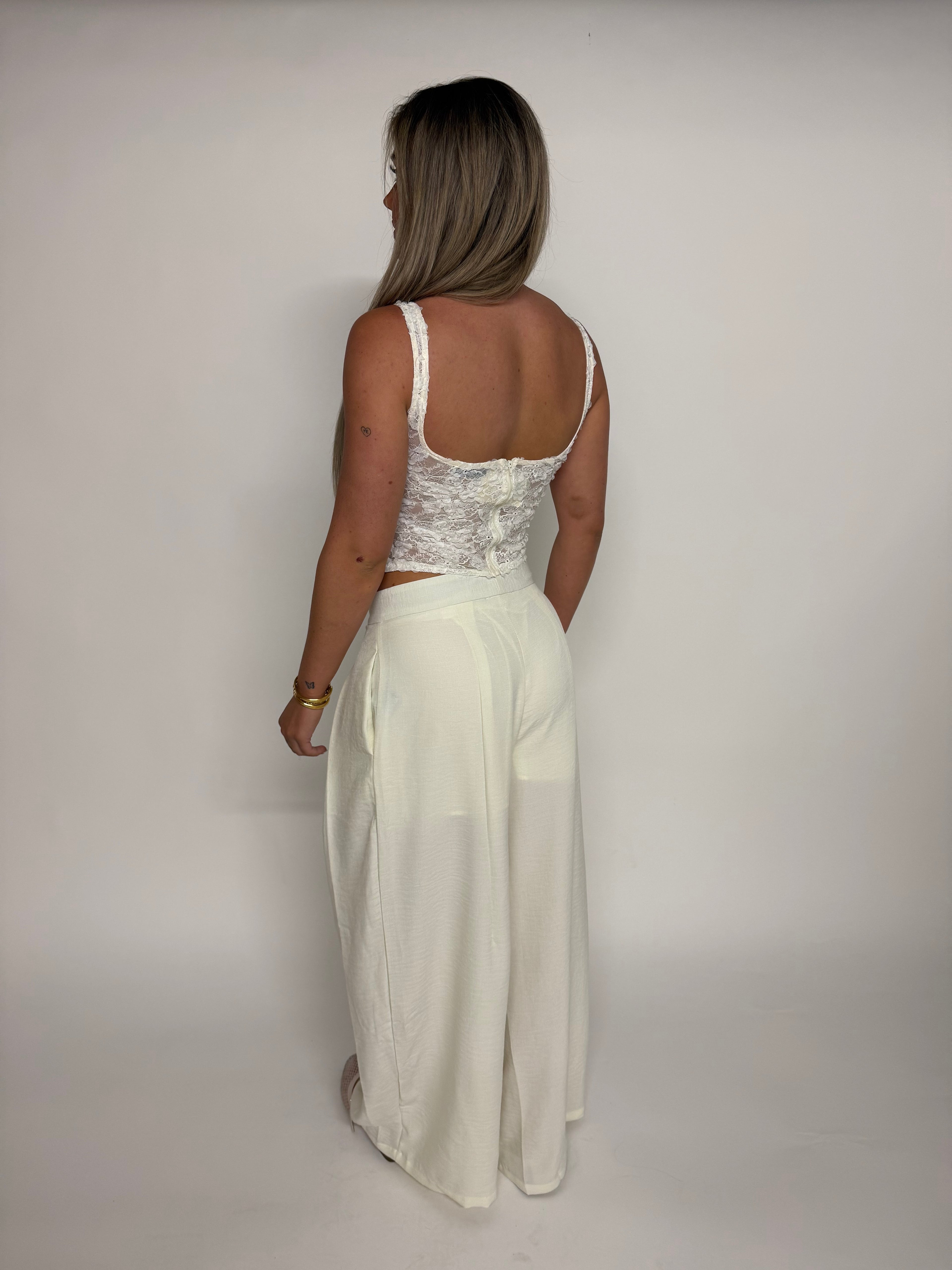 "Brooke"  Tailored Wide-Leg pantalon