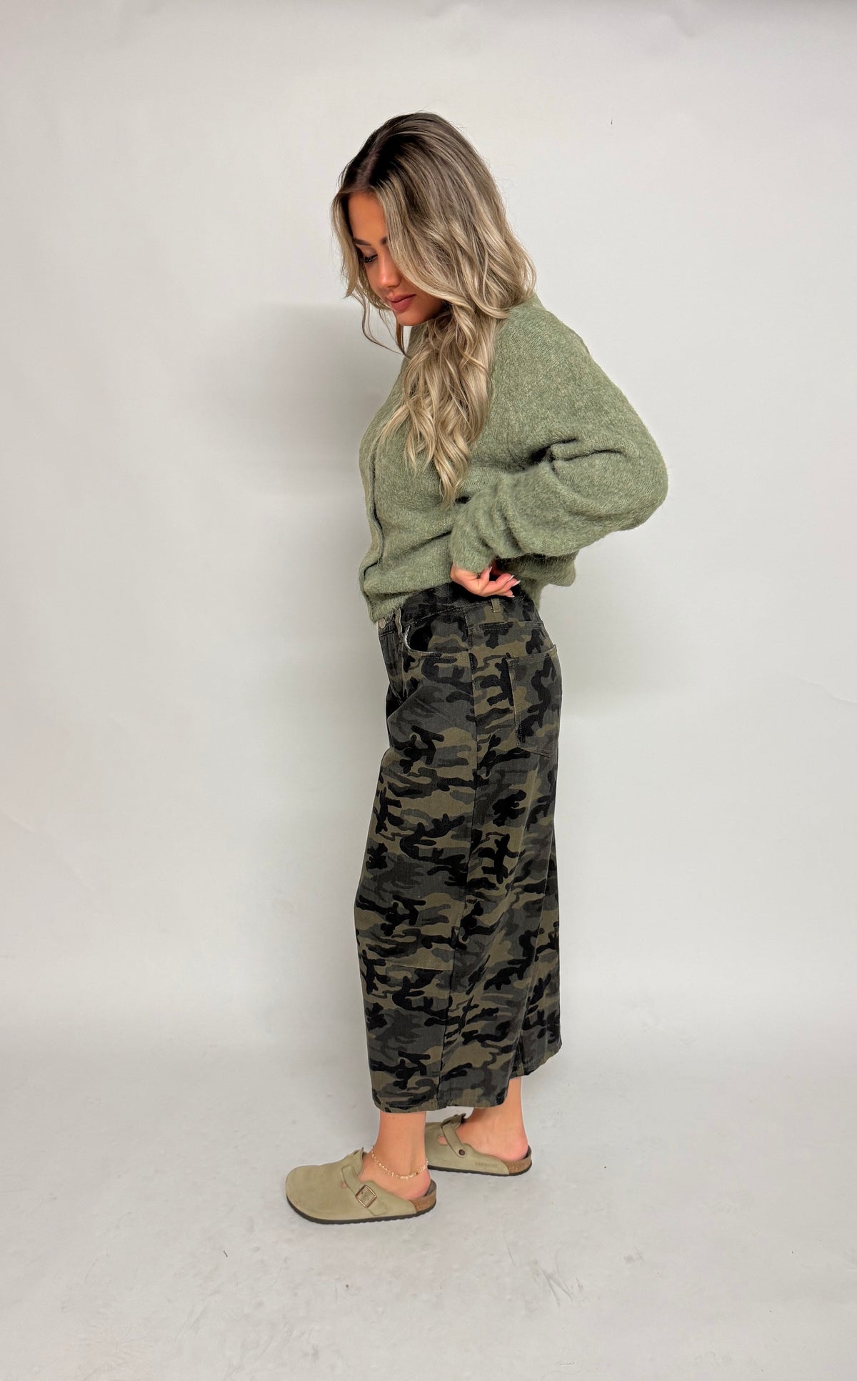 "Elodie" Army jeans Short