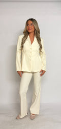 “Olivia” jewel neck blazer
