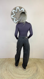 "Alice" Vintage brown barrel jeans