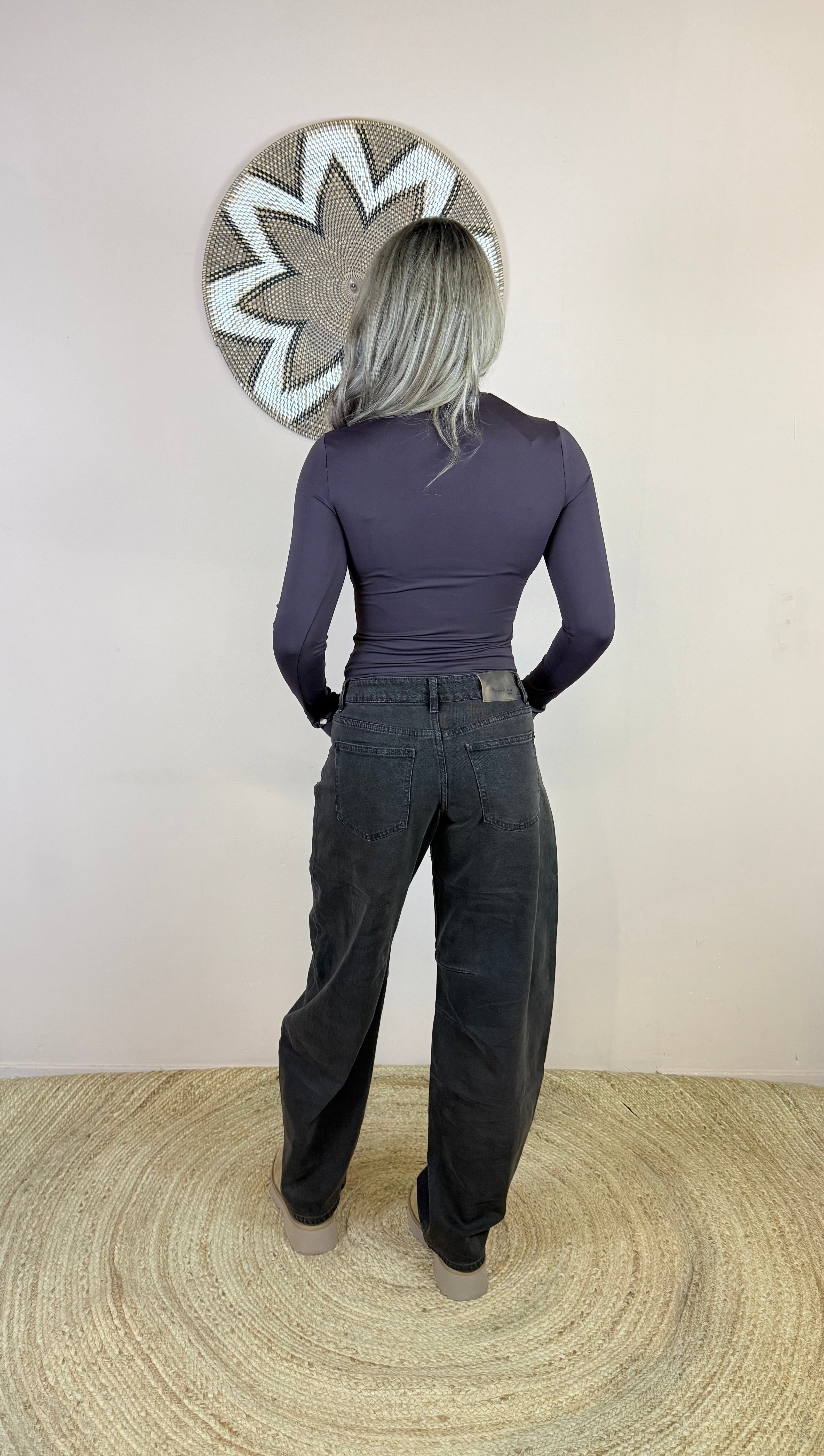 "Alice" Vintage brown barrel jeans