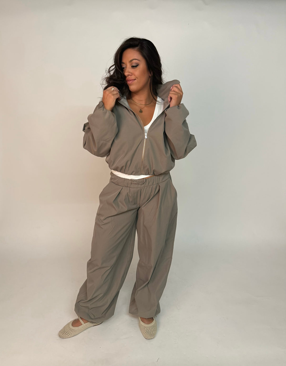 “Amara” pantalon barrel onderdeel van set