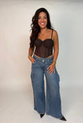 “Sabina” glitter bustier