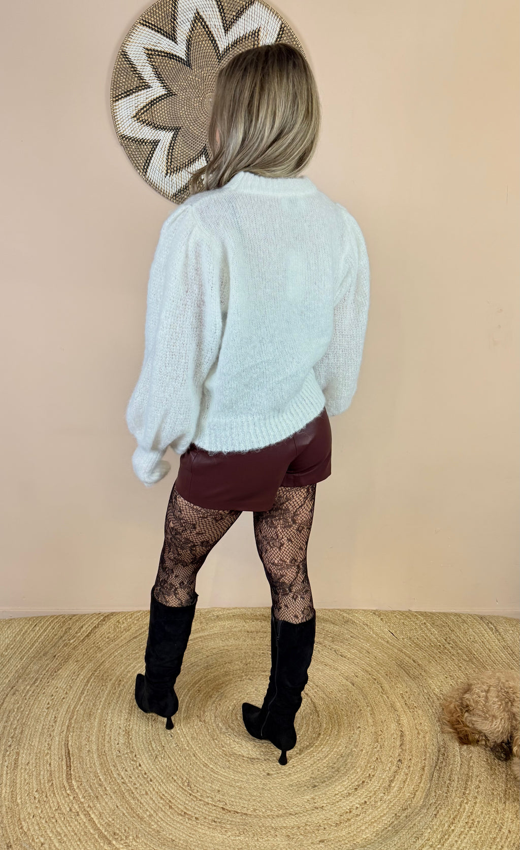 "Mona" leather skort