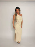 “Meryl” Boho Crochet Side Linen Dress