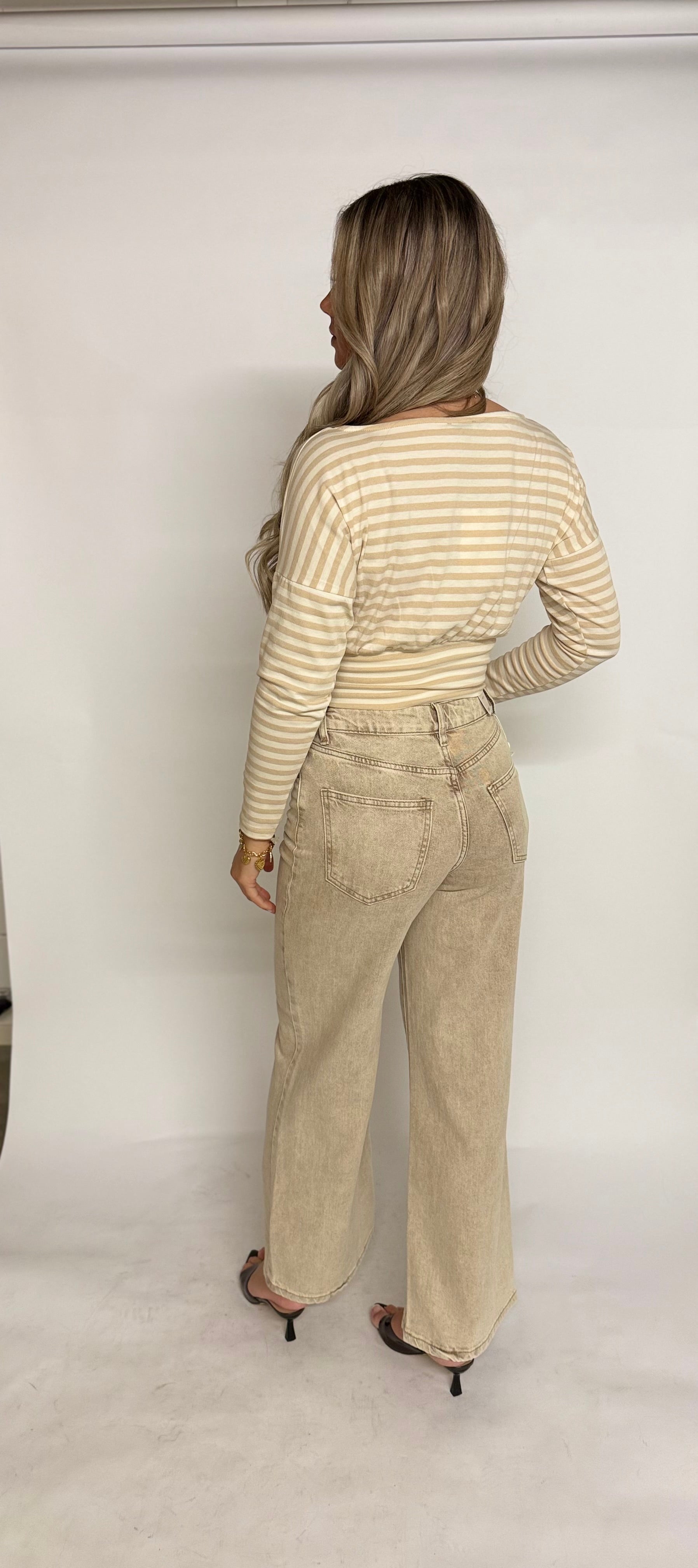 "Hanna" Crop striped top