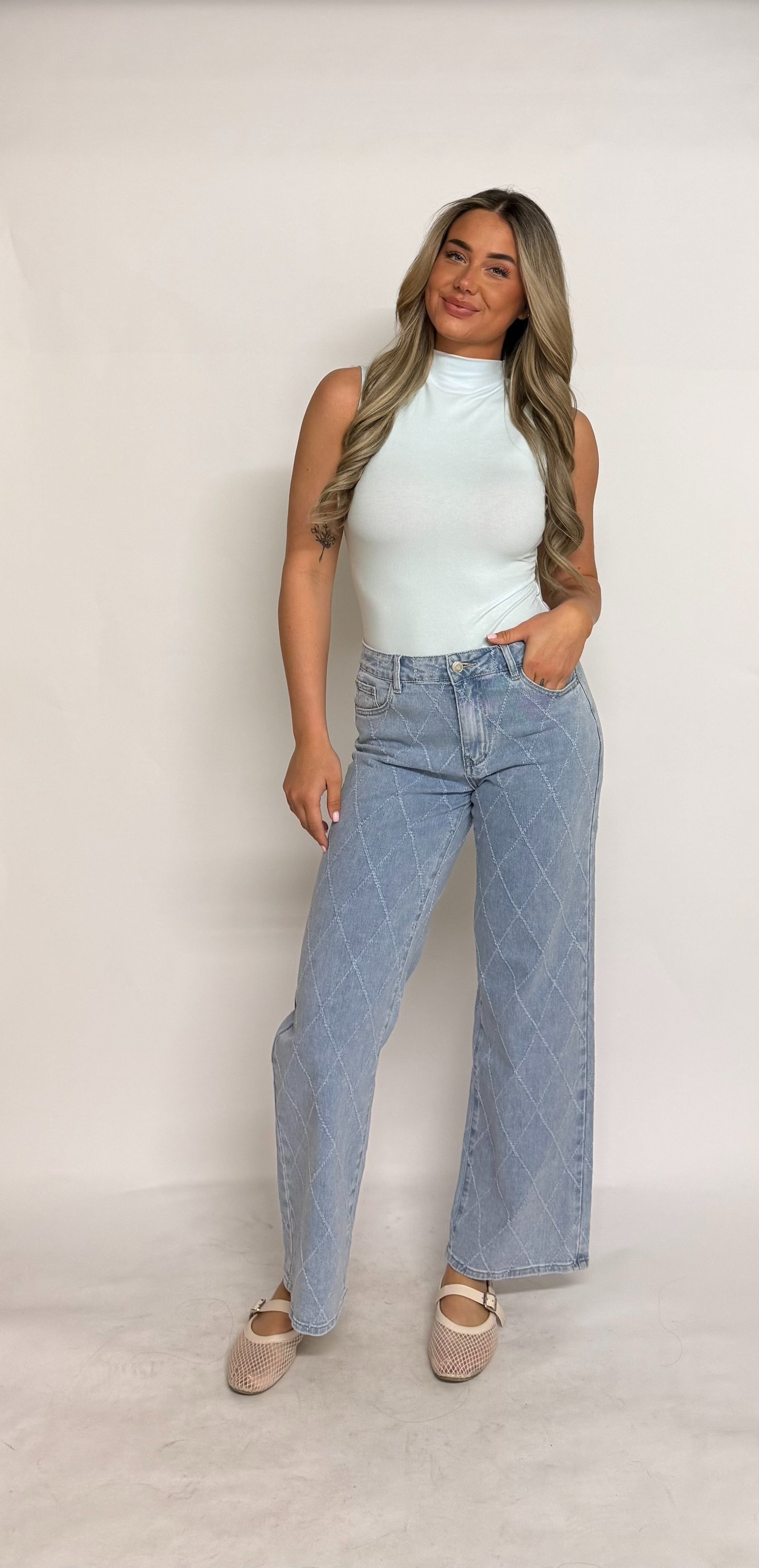 “Leona” fantasy wide leg jeans