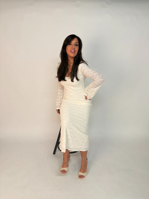 "Alora" flare lace dress