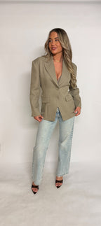 "Feline" Cinched structured blazer