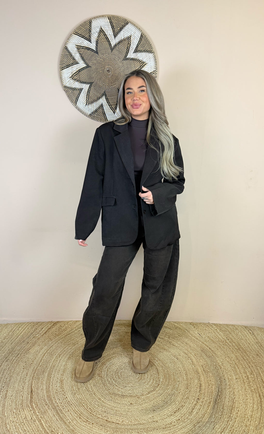 "Alice" Vintage brown barrel jeans