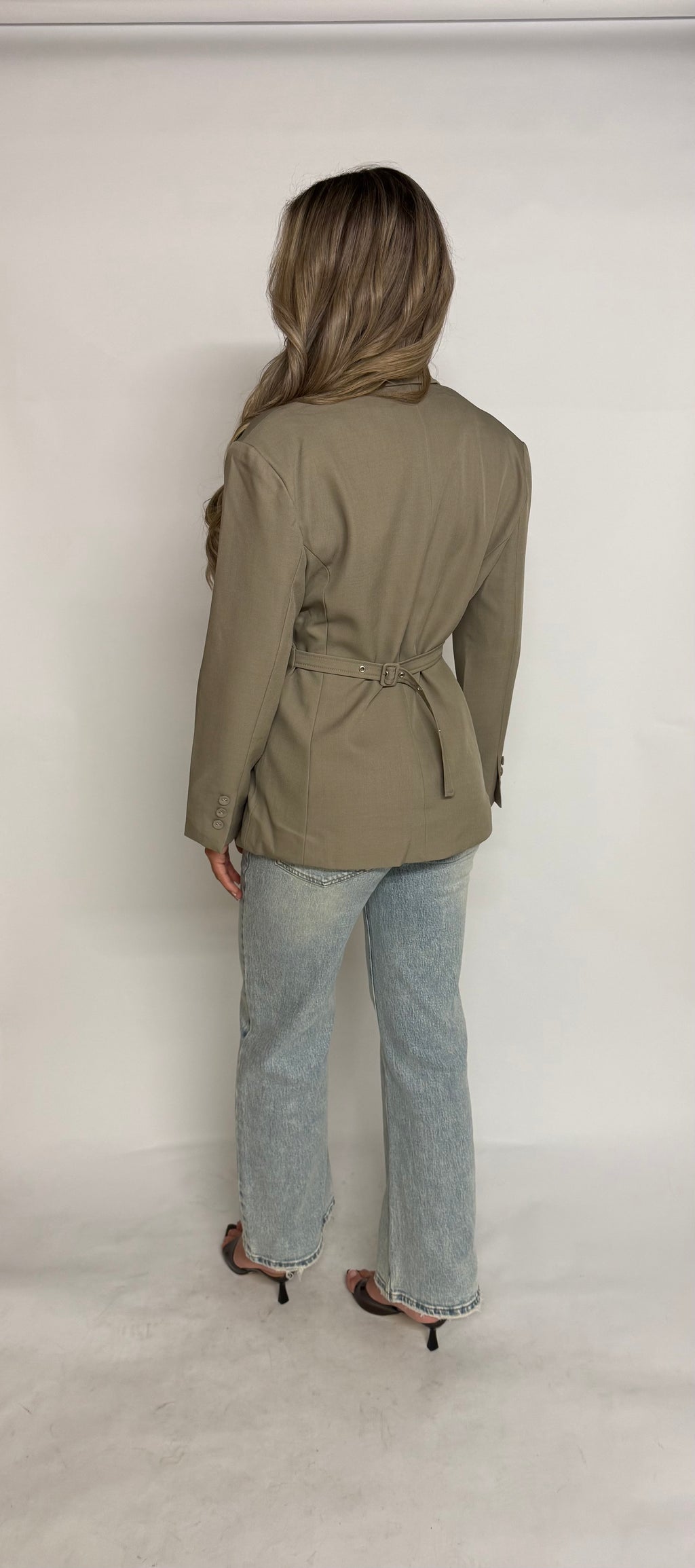 "Feline" Cinched structured blazer