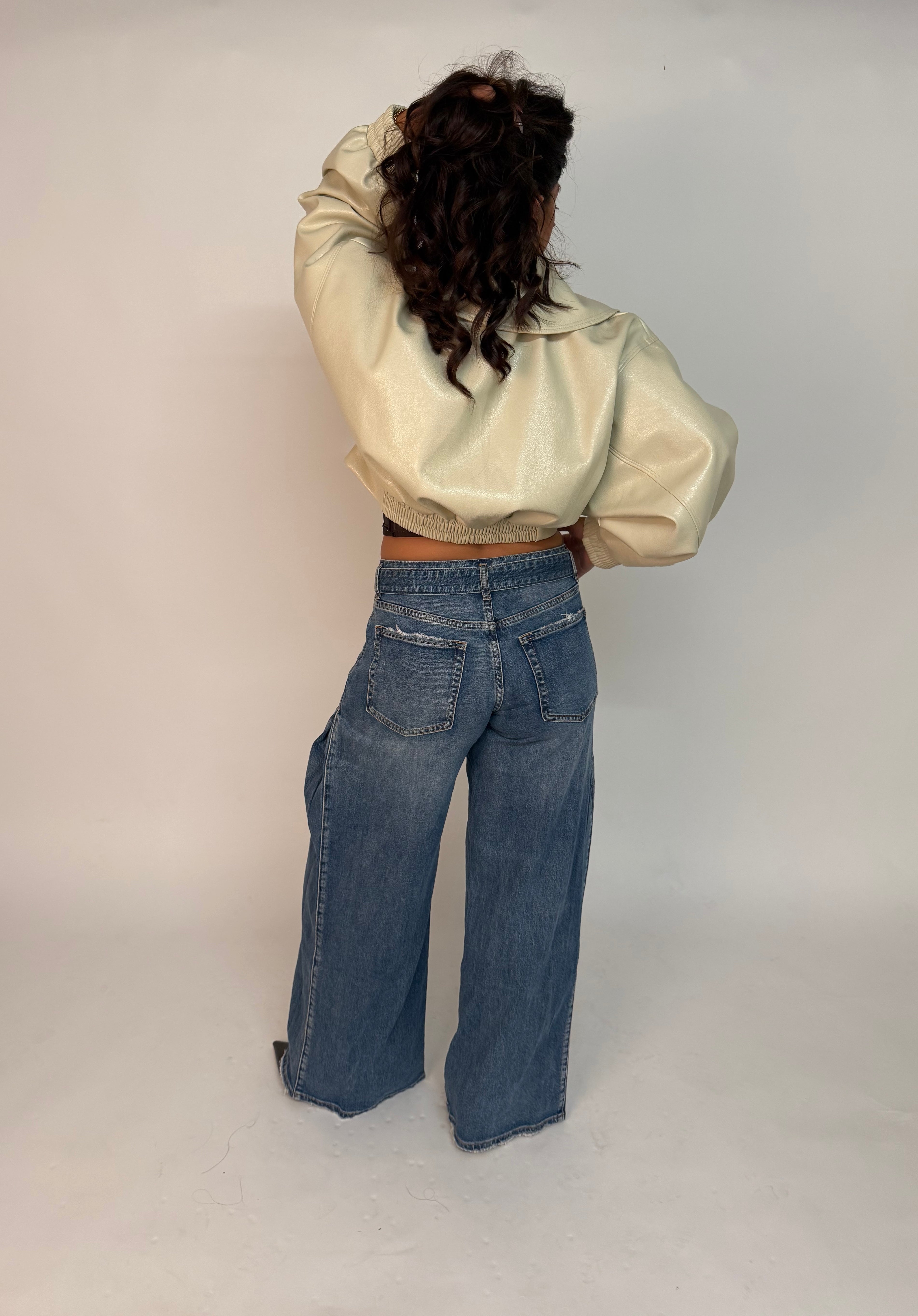 “Liva” leather look jacket