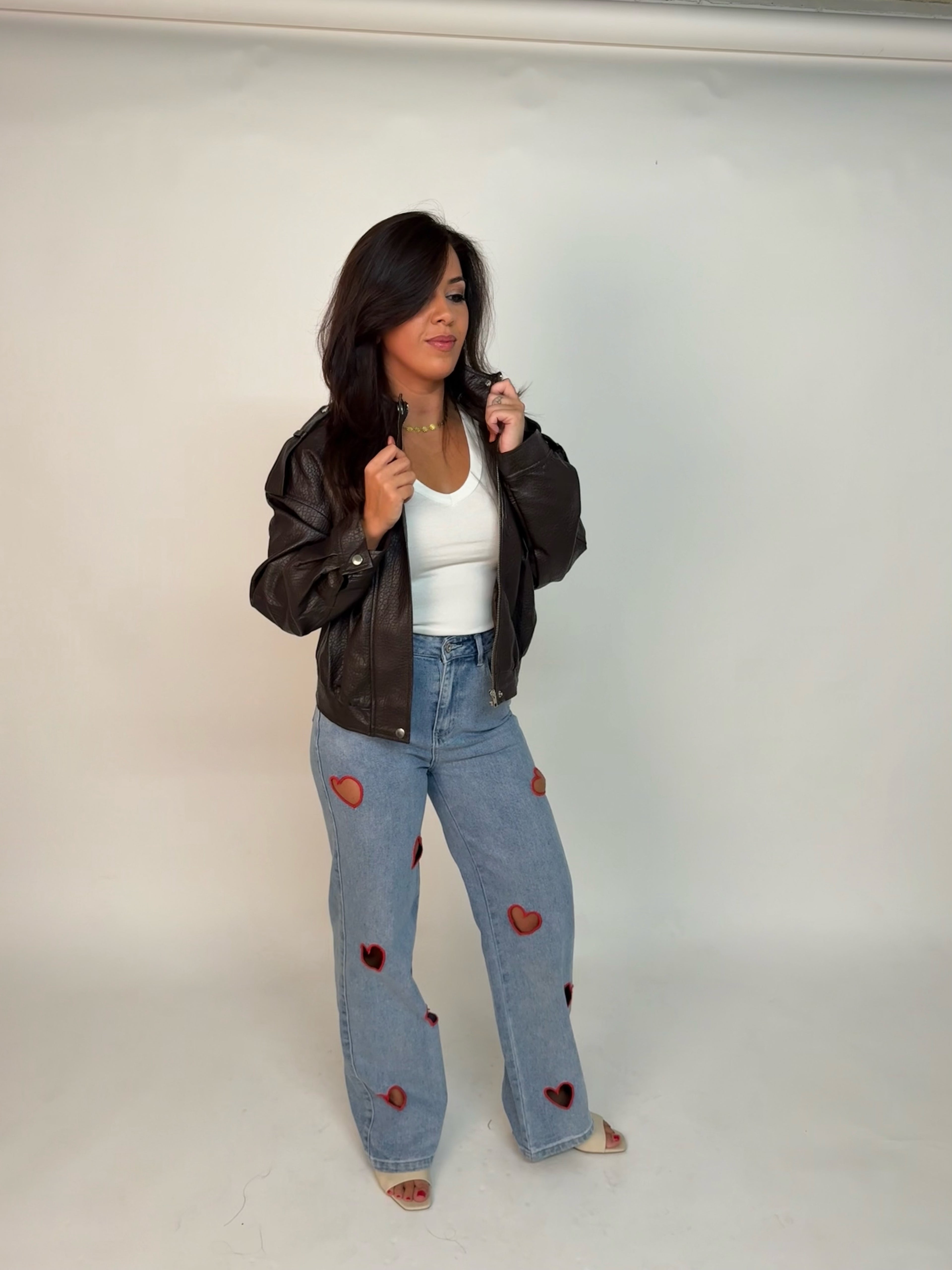 "Harper" heart jeans