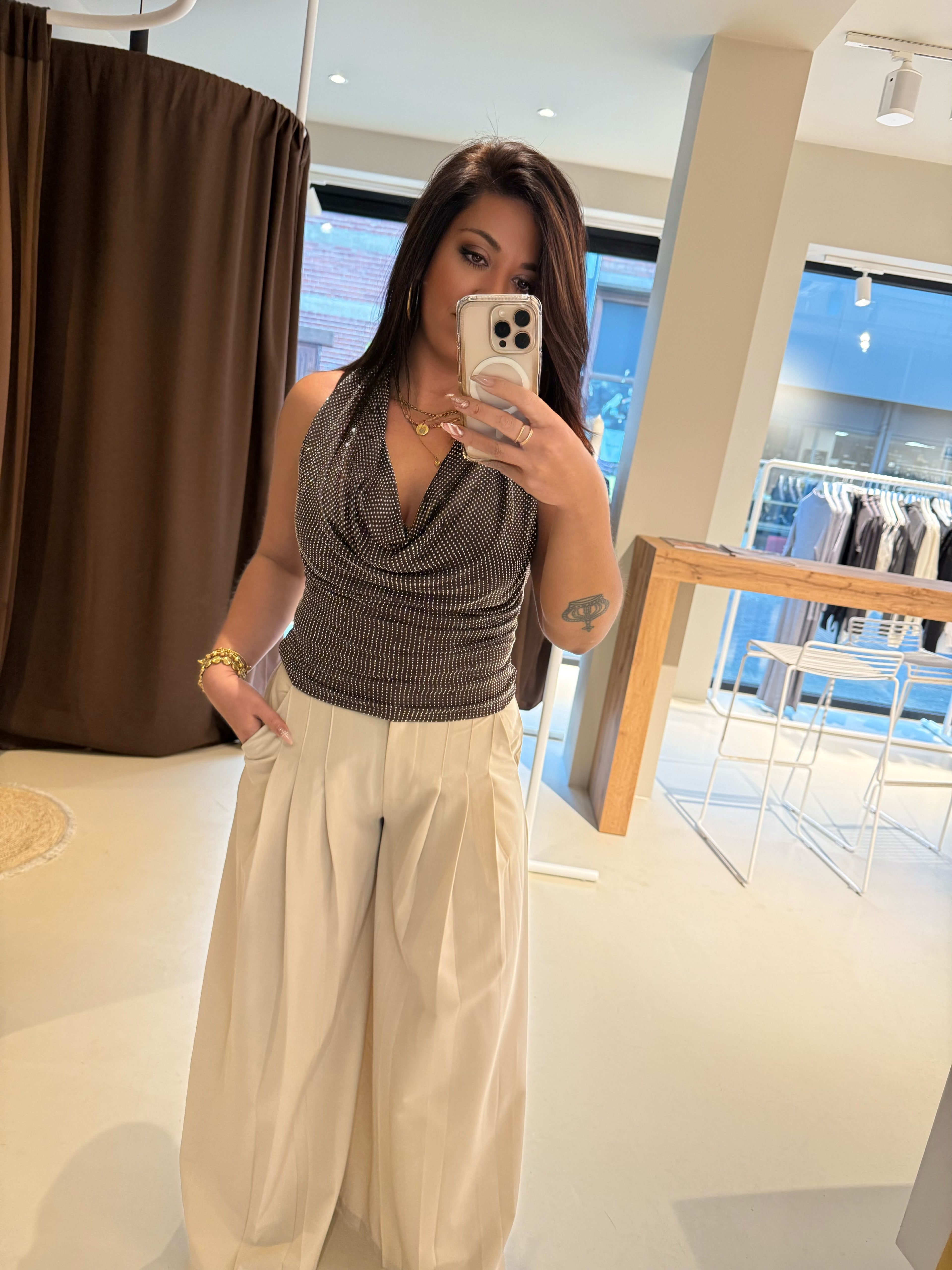 "Viv" Sparkle top Halter 2 ways