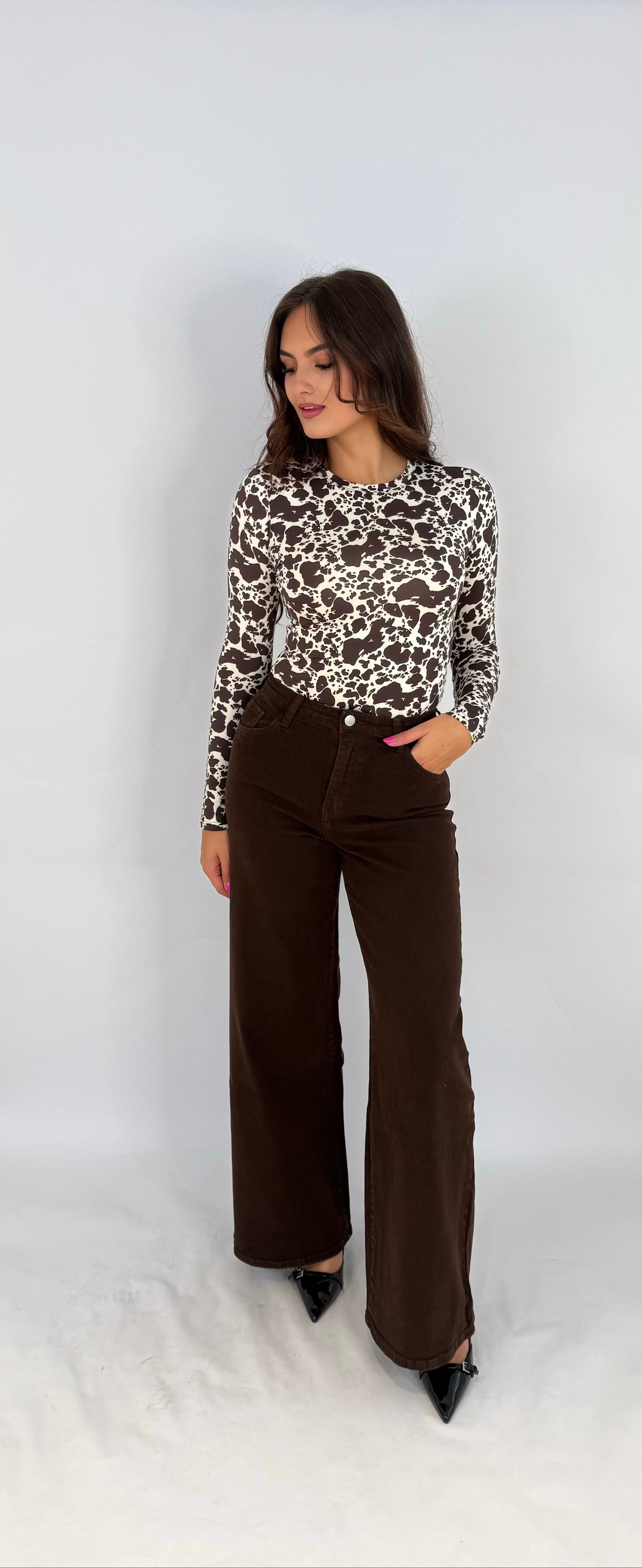 "Sophia" wide leg jeans