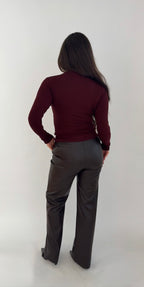 "Norah" Faux Croco leather look pantalon