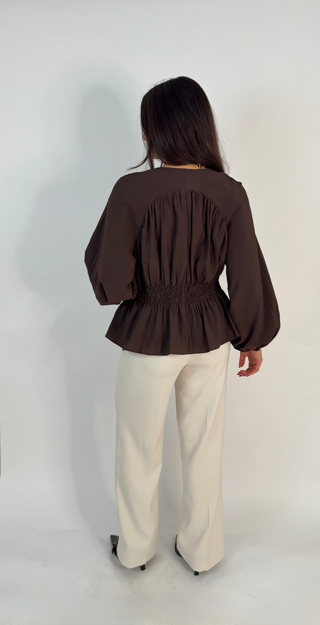 "Sara" ruffle blouse