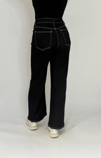 "Allyah" high waist jeans wide leg
