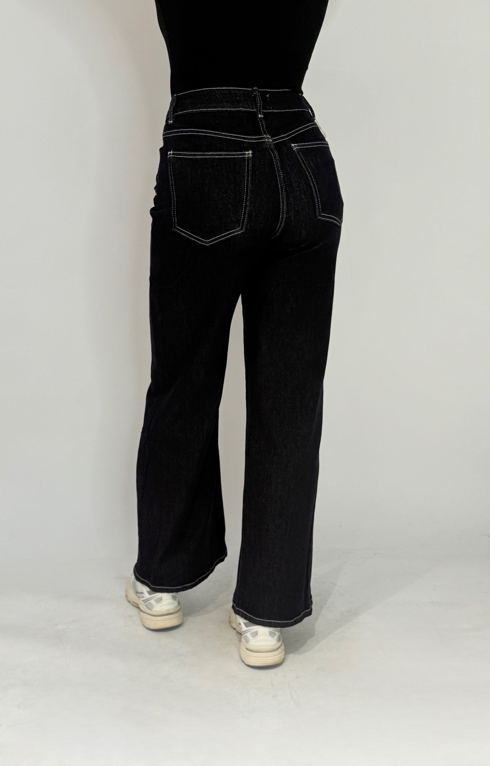 "Allyah" high waist jeans wide leg