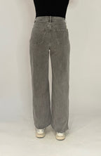 "Jana" straight leg jeans with krisskross button