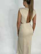 "Loran" linnen dress cut-out