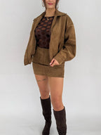 "Mella" Suede jacket onderdeel van set