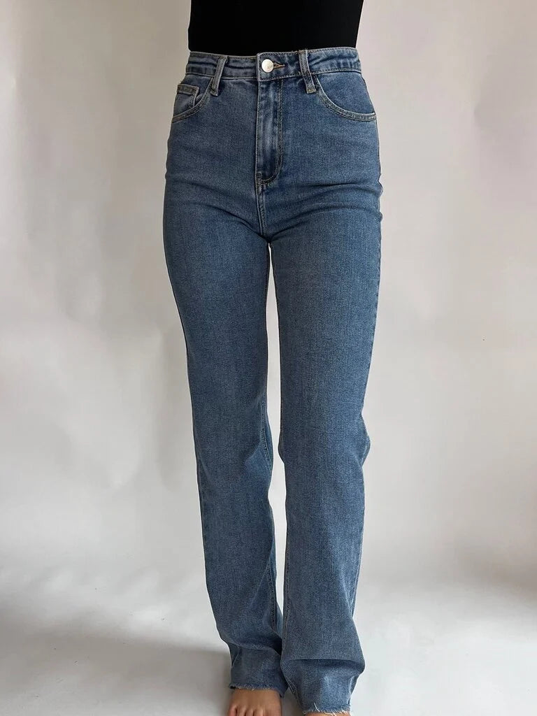 "Sophie" Highwaist Jeans Straight Leg Extra Long