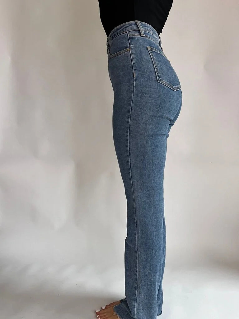 "Sophie" Highwaist Jeans Straight Leg Extra Long