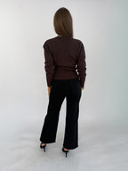 "Evi" straight leg jeans with strik