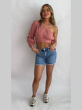 "Romee" Linne one shoulder blend top