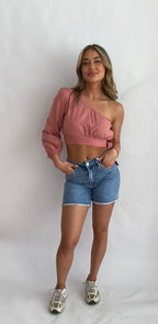 "Romee" Linne one shoulder blend top
